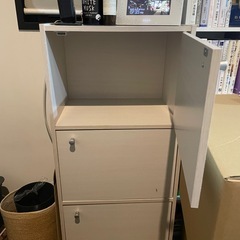 カラーボックス 3ドア オフホワイトの画像