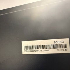 ハイセンス　65インチ　2023年　65E6Gの画像