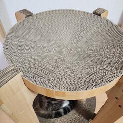 猫壱 バリバリボウルタワー (レギュラー, ライトブラウン) 爪研ぎ 猫 キャットタワーの画像