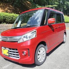 スズキ スペーシア 平成25年式 赤 車検令和8年11月まで ナビ付 修復歴ありの画像
