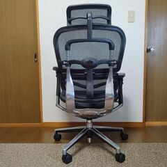 【美品】Ergohuman Basic エルゴヒューマン ベーシック エラストメリックメッシュ グリーン オフィスチェア ゲーミングチェア デスクチェアの画像