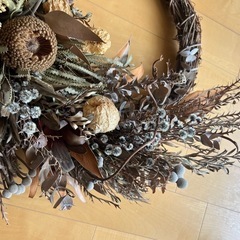 ドライフラワーリースの画像