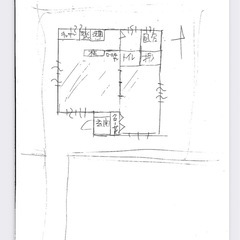 【2時間5000円】お好きな時間に建物の簡単な図面を手書きで！の画像