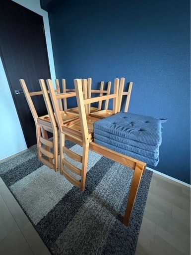 【引取り限定】美品　IKEA ヨックモック　テーブル&チェア　セット IKEA JOKKMOKK ヨックモック テーブル＆チェア4脚 - メルカリ