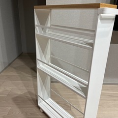 山崎実業　タワー　ハンドル付きスリムワゴンの画像