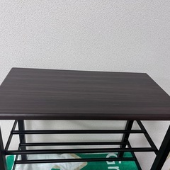 500円割引【美品・未使用の近い】ニトリ　ラック付きベンチ　シューズ収納　ブラウン　 　の画像