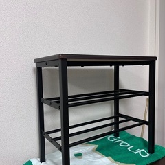 500円割引【美品・未使用の近い】ニトリ　ラック付きベンチ　シューズ収納　ブラウン　 　の画像