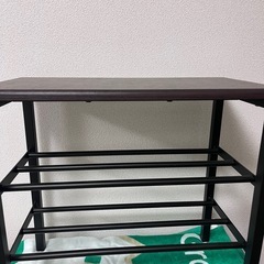 500円割引【美品・未使用の近い】ニトリ　ラック付きベンチ　シューズ収納　ブラウン　 　の画像