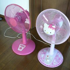 5. 【中古】キティちゃん扇風機（2014年製） ピンク扇風機（2010