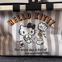 ハローキティ 保冷バッグ ひんやりバスケット サンリオの画像
