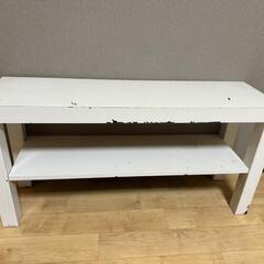 【2点セット】木製ベンチ（飾り棚・玄関ベンチ・ガーデン用にも）の画像