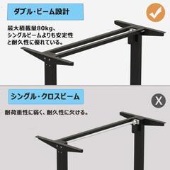 電動昇降式 L字パソコンデスク（150×101cm）／ゲーミング・スタンディングデスクの画像