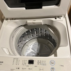 maxzen 全自動洗濯機 JW70WP01WH 高年式の画像