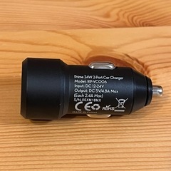 24WUSB2口充電器 シガライターソケット用の画像