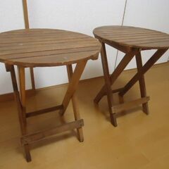 ガーデンテーブル　木製　折り畳み　カフェテーブル　1個　1500円　引っ越しセールの画像
