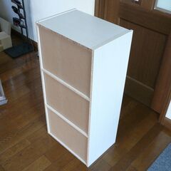 28. 【中古】3段ボックス 部屋の整理に 白色で綺麗 部屋の整理にの画像