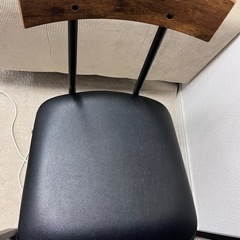 1000円割引【極美品】ニトリ　木製ダークブラウン テーブルセットの画像