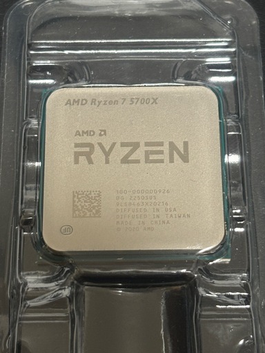 【決定】中古品 Ryzen 7 5700x（8コア16スレッド）TDP65w