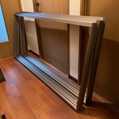 窓　窓サッシ　　ワイヤーガラス　2セットの画像