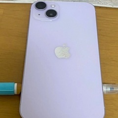 【美品、バッテリー100%】iPhone 14 Plus 128GB パープル +フィルム、カバー付きの画像