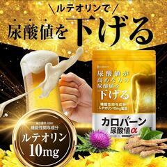 カロバーン尿酸値 尿酸値 下げる 機能性表示食品 ルテオリン アンセリンの画像
