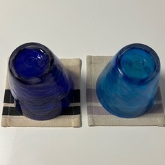宮古島 琉球ザッカ青空 琉球ガラス グラス2つセット 空色 海色の画像