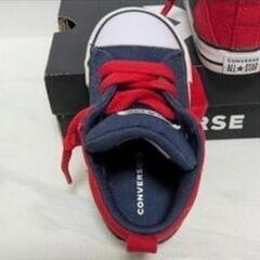 CONVERSE ALL STAR ネイビー/レッド ハイカット　キッズシューズ 子供用靴　スニーカーの画像