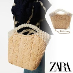 【ZARA】パールかごバッグの画像