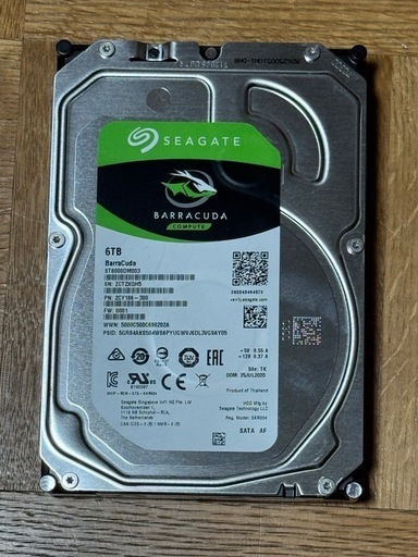 中古HDD 3.5in 6TB