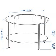 IKEA 丸テーブル黒　※取りに来ていただける方の画像