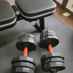 トレーニングベンチ ダンベル10キロ ×2の画像