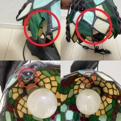 【中古品】アンティーク　ステンドグラス　デスクライトの画像