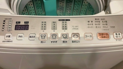 洗濯機　8.0kgの全自動(2〜3人分)