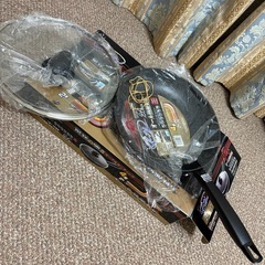【8/6～8/11引取期間限定】新品　IH対応ガラス蓋付フライパン26㎝の画像