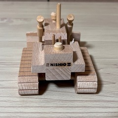 西尾レントオール 非売品？木製 ブルドーザー ミニチュアの画像