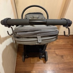 サイベックス　メリオ　ベビーカー　グレー　洗浄済み　ベビーカーフック付き　の画像