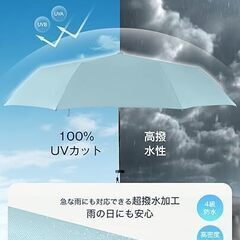 日傘 超軽量 uvカット率100% 折りたたみ傘 完全遮光 遮熱 118g メンズ レディース コンパクト 耐風 撥水 熱中症対策 日焼け防止の画像