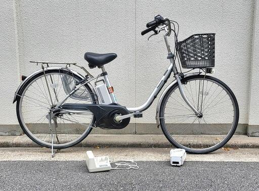 パナソニック♪電動アシスト自転車♪シルバー♪バッテリー2個
