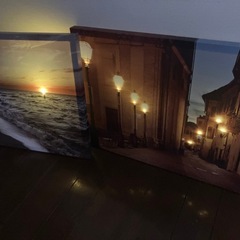 ニトリ　LED アートポスター　キャンバスポスター　2点セット　の画像