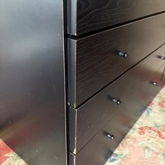 ４段チェストと鏡セットの画像