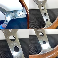 【送料無料・即日発送】MOMO スーパーインディ ウッドステアリング 34パイ SUPERINDY 92年製 旧車 当時物 モモ 木製 美品の画像