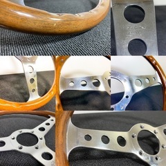 【送料無料・即日発送】MOMO スーパーインディ ウッドステアリング 34パイ SUPERINDY 92年製 旧車 当時物 モモ 木製 美品の画像