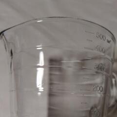 蚤の市購入【ガラス計量カップ、500ml】ナチュラルインテリアに飾って可愛いの画像