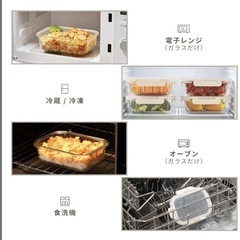 耐熱ガラス 保存容器 4個セット ガラス密閉容器 電子レンジ 食洗機対応の画像