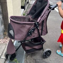 ドッグカート ペットバギー　３輪 ドリンクホルダー付き 暑さ対策 折りたたみの画像