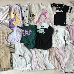 キッズ服 110サイズ (前後サイズ含む) 46点セット 女の子 GAP ANAP FILA POLO Champion BREEZE ベアー ディズニー ミニー ラプンツェル モアナ パンツ靴下 ニットキャップ 脚絆 スウェット パーカー ロンT 肌着 ドレス ワンピースの画像