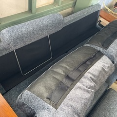 3人がけソファ　スツール付きの画像