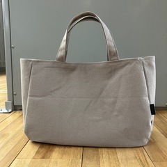 【ハンドメイド】帆布トートバッグ グレージュ 0807新品未使用の画像