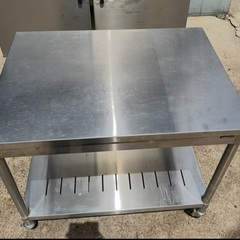 タニコー ステンレス製 作業台 キャスター付き 台 横90cm 奥行き60cm高さ80.3cmの画像