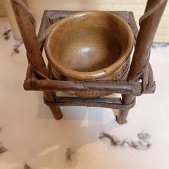 籠花入　茶道　竹製　竹細工の画像